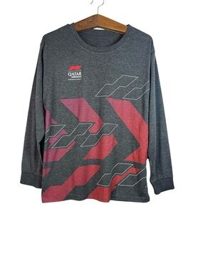 Formula 1 Qatar Airways Shirt Mens Long Sleeve Racing F1 Motorsport Tee Size M